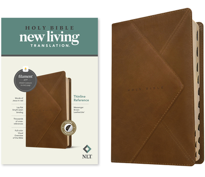 NLT Thinline Reference Bible, Filament Enabled (Leatherlike, Messenger Brown, Indexed, Red Letter) - Tyndale (Creator)