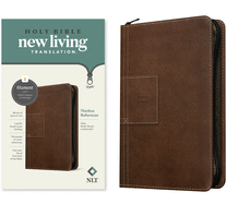 NLT Thinline Reference Zipper Bible, Filament-Enabled Edition (Leatherlike, Atlas Rustic Brown, Red Letter)