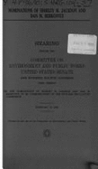 Nominations of Shirley M. [I.E. A.] Jackson and Dan M. Berkovitz: Hearing Before the Committee on Environment and Public Works, United States Senate, One Hundred Fourth Congress, First Session on the Nominations of Shirley M. [I.E. A.] Jackson and Dan...