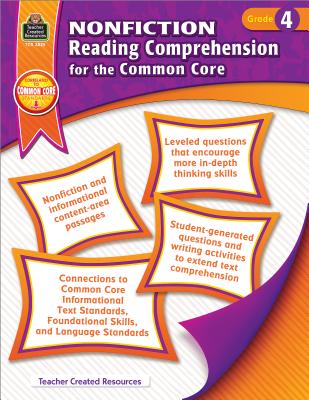 Nonfiction Reading Comprehension for the Common Core Grd 4 - Wolpert-Gawron, Heather