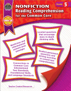 Nonfiction Reading Comprehension for the Common Core Grd 5