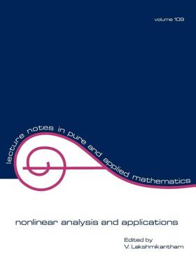 Nonlinear Analysis and Applications - Lakshmikantham, V