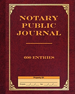 Notary Public Journal 600 Entries