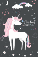 Note Book Unicorn: Lined and Blank Paper for Writing Inspirational Journal Diary for Women Portable or Travel