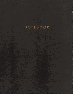 Notebook: Black Leather Gold Lettering Style - 150 Legal College-Ruled Pages Letter Size (8.5 X 11) - A4 Size