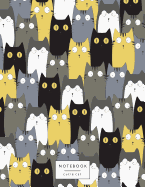 Notebook: Cats Cover and Lined Pages, Extra Large (8.5 X 11) Inches, 110 Pages, White Paper