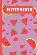Notebook: Colorful Watermelon Journal for Kids to Write in