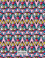 Notebook: Cute Owl on Pink Cover and Lined Pages, Extra Large (8.5 X 11) Inches, 110 Pages, White Paper