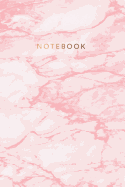 Notebook: Cute Pink Marble with Bronze Lettering &#9733; Great Office, School or Personal Notes &#9733; 120 College-Ruled Lined Pages &#9733; 6 X 9