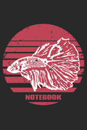 Notebook: Dieses Notizbuch / Skizzenbuch gef?llt jedem Fan von Siamesischen Kampffischen ca. A5 110 Seiten liniert