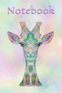 Notebook: Giraffe Watercolour Notebook Africa Pastel Shades Grid Dot Animal