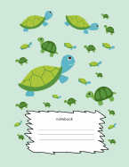 Notebook: Handwriting Composition Notebook/Exercise Book With Dotted Lines (Help Kids/Children Practice Writing Exercises, Penmanship, Co-ordination (100 Pages/ Blank/ dotted Lines) Turtles