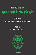 Notebook How to Pass an Accounting Exam: Read the Instructions Start Crying