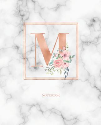 M: Monogram Initial Letter M Composition Notebook Journal for Girls and  Women (Floral Notebook)