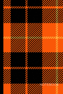 Notebook: Orange and Black Plaid Notebook/Journal-Wide-Ruled- 100 Pages-Perfect Gift for r Plaid Lovers-o Use for Notes, Ideas, School, To-Do-List, Creative Ideas