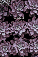 notebook: purple succulent