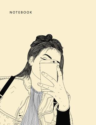 Notebook: Selfie time on yellow cover and Dot Graph Line Sketch pages, Extra large (8.5 x 11) inches, 110 pages, White paper, Sketch, Draw and Paint - Cher, C
