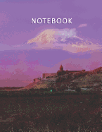 Notebook: Unruled - Unlined - Plain - blank Notebook - 100 pages numbered - Elegant and Romantic sunset landscape - A4/Letter Size - Diary, Journal, Composition Book, doodles, Sketchbook