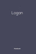 Notebook with Logan on it: Logan/first name Notebook/journal/110 blank Pages 6x9 inches, Mette finish cover