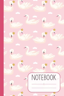 Notebook with Royal Swans on Pink Design: Pretty Lined Notebook (Journal / Diary) for Women - Lulu-Jane Notebooks