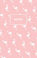 Notes: Blush Pink Flamingo Tropical Palm Beach Paperback Journal / Diary / Notebook with 100 Lined, Cream-colored Pages for Writing Notes and Hand-Painted Design Elements by The Prime Floridian