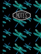 Notes: Dragonfly Notebook 8.5 X 11 Wide Ruled - 110 Pages