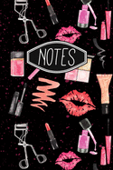 Notes: Makeup Cosmetics Pattern Notebook 6"x9" 120 Pages