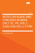 Notes on Agave and Furcraea in India (Dict. EC. PR., Vol.1, A.602-638; Vol.3, F.749)