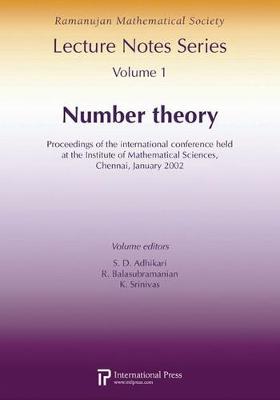 Number Theory: Proceedings of the International Conference Held at the Institute of Mathematical Sciences - Adhikari, S. D.