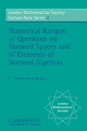 Numerical Ranges of Operators on Normed Spaces and of Elements of Normed Algebras - Bonsall, F F, and Duncan, J, and Hitchin, N J (Editor)