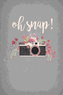 Oh Snap!: Photographer Gifts, Camera Paper Pad, Photographer Notebook, Phtography Journal, Compendium Journal, Women with Cameras, Vintage Camera Gifts, 6x9 Notebook College Ruled