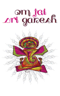 Om Jai Sri Ganesh: 200-Page Writing Diary with Funky Ganesha Illustration (Hindu Elephant-Headed Master of Wisdom and Intellect) and Bhajan / Kirtan Lyrics on the Cover (5 X 8 Inches / White / Compact)