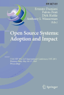 Open Source Systems: Adoption and Impact: 11th Ifip Wg 2.13 International Conference, OSS 2015, Florence, Italy, May 16-17, 2015, Proceedings