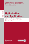 Optimization and Applications: 14th International Conference, OPTIMA 2023, Petrovac, Montenegro, September 18-22, 2023, Revised Selected Papers