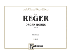 Organ Works, Op. 59: Comb Bound Book