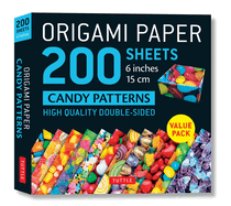 Origami Paper 200 Sheets Candy Patterns 6 (15 CM): Tuttle Origami Paper: Double Sided Origami Sheets Printed with 12 Different Designs (Instructions for 6 Projects Included)