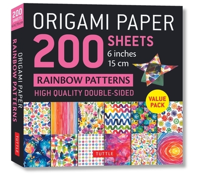 Origami Paper 200 Sheets Rainbow Patterns 6 (15 CM) - Tuttle Studio (Editor)