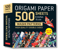 Origami Paper 500 Sheets Japanese Washi Patterns 6" (15 CM): Tuttle Origami Paper: High-Quality Double-Sided Origami Sheets Printed with 12 Different Designs (Instructions for 6 Projects Included)