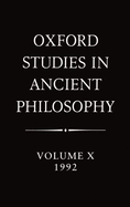 Oxford Studies in Ancient Philosophy