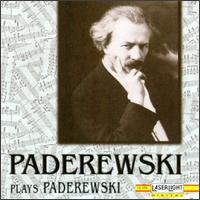 Paderewski Plays Paderewski - Ignace Jan Paderewski (piano)