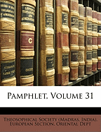 Pamphlet, Volume 31