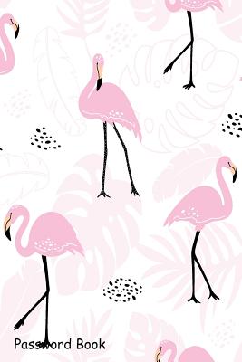 Password Book: Include Alphabetical Index with Pink Flamingos Tropical Plants - Shamrock Logbook