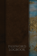 Password Logbook: The Perfect Journal & Organizer To Protect Secret Usernames & Passwords / Online Internet Password Keeper With Tabs & Large Print / Blue & Gold