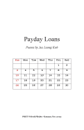 Payday Loans: Poems