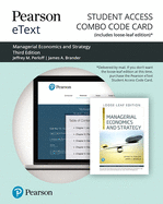 Pearson Etext for Managerial Economics and Strategy -- Combo Access Card - Perloff, Jeffrey, and Brander, James