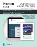 Pearson Etext for Principles of Operations Management: Sustainability and Supply Chain Management -- Combo Access Card