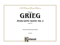 Peer Gynt Suite No. 2, Op. 55: Comb Bound Book