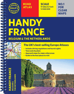 Philip's Handy Road Atlas France, Belgium and The Netherlands: Spiral A5