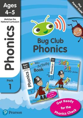 Phonics - Learn at Home Pack 1 (Bug Club), Phonics Sets 1-3 for ages 4-5 (Six stories + Parent Guide + Activity Book) - Johnston, Rhona, and Watson, Joyce, and Lynch, Emma