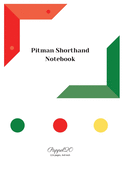 Pitman Shorthand Notebook- White Cover -124 pages-6x9-Inches